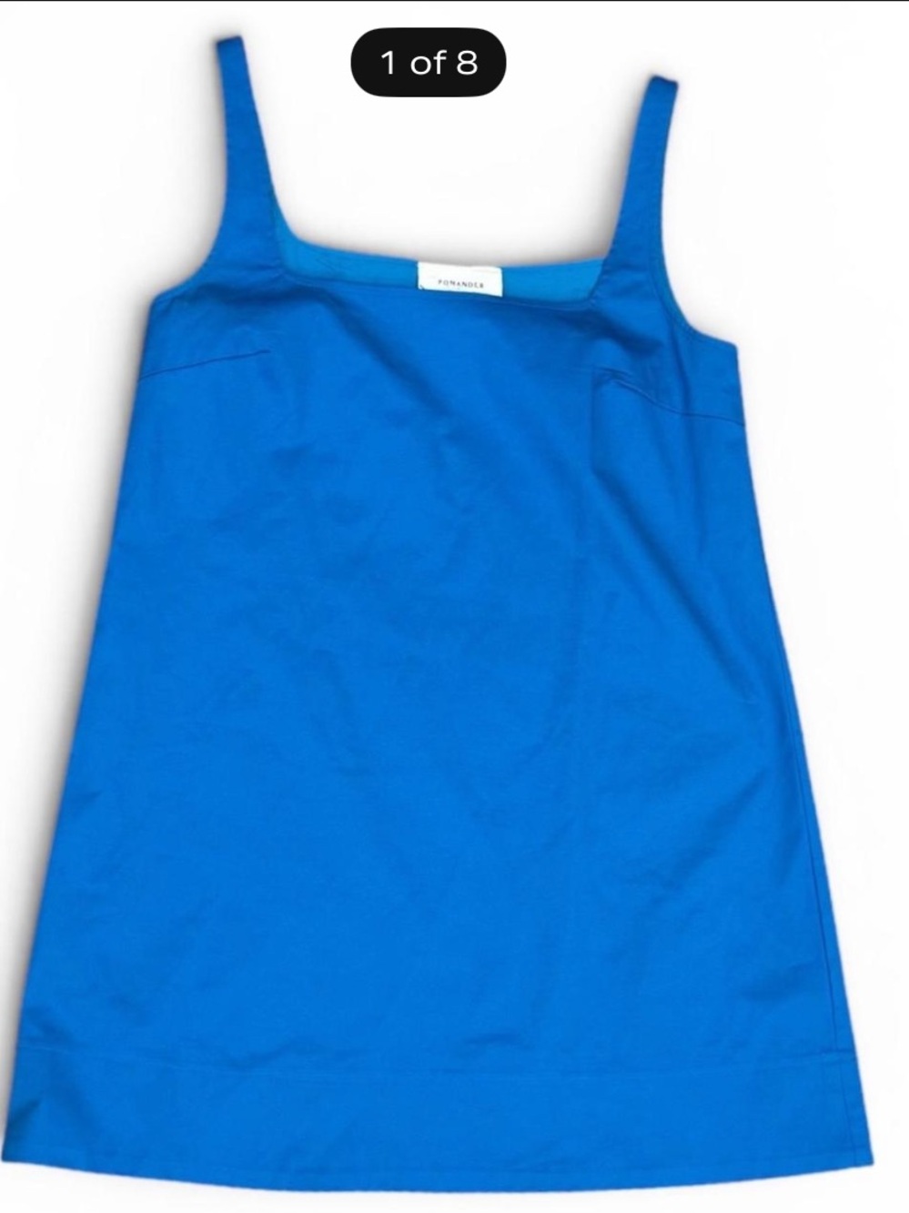 Tuckernuck Pomander Place Cassie Dress Women Small Blue Square Neck Mini Classic